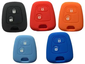 

by DHL 500pcs 2 Buttons Silicon Remote Car Key Fob Case Cover For Citroen Picasso Berlingo Rubber Silicone Protect Holder