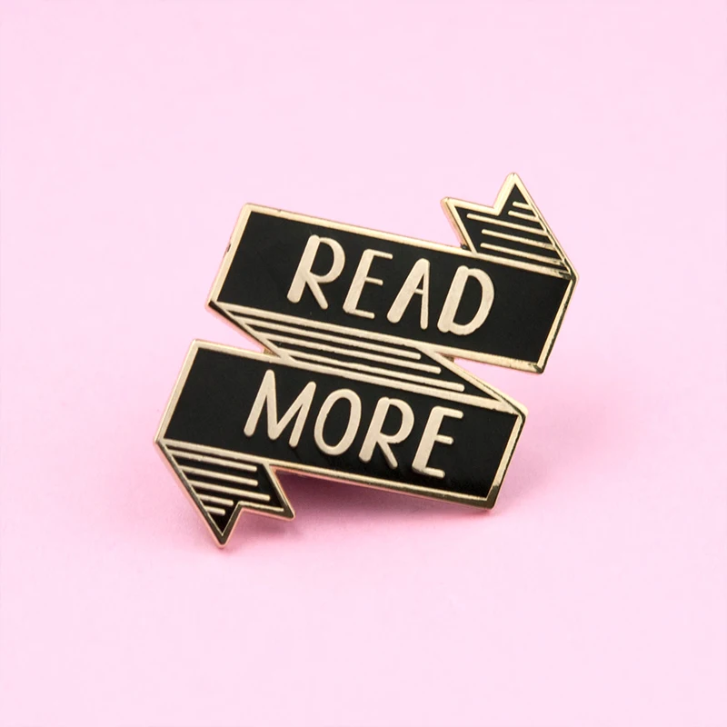 

Read More Book Pin lovers gift badge brooch