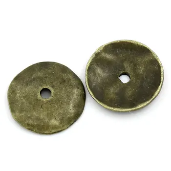 

Zinc metal alloy Spacer Beads Round Antique Bronze Color Plated About 13mm( 4/8") Dia, Hole:Approx 1.5mm, 15 PCs