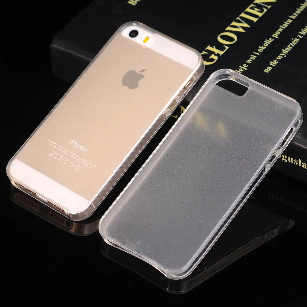 50pcs/lot For iPhone 5S Se Case Ultrathin Transparent Soft Silicone TPU Protective Cases SE 5 Phone Back Covers |