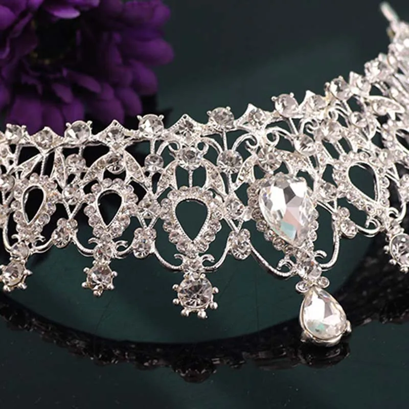Новая мода в стиле барокко Роскошная обувь с украшением в виде кристаллов свадебная корона диадемы светильник Золото диадема, тиара для Для женщин свадебные аксессуары для волос