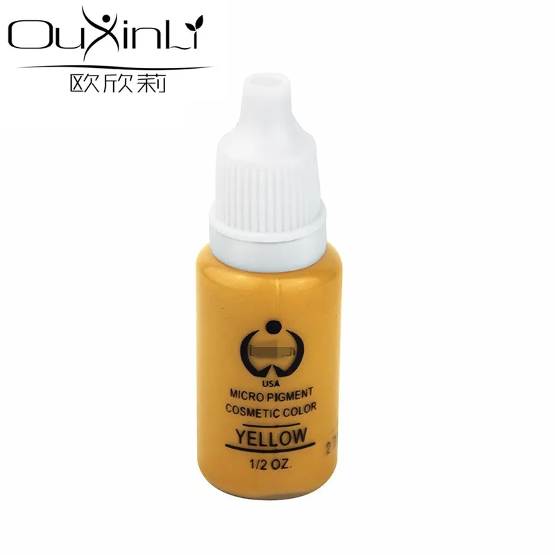 

5 pcs/lot OuxinLi Permanent Makeup Pigment Tattoo Ink Set 15ML Orange Micro Pigment Used for Microblade Pen Machine Tattoo Inks