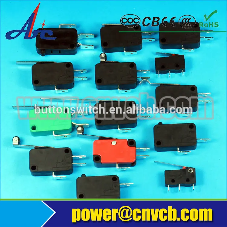 KW8-3 Solder terminal micro switch with short roller lever t85 micro switch