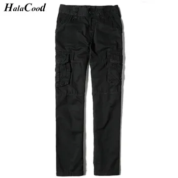 

HALACOOD Brand New Men Cargo Pants Casual Pants Multi Pocket Military Overall High Quality Mens Outdoors Long Trousers Plus Size