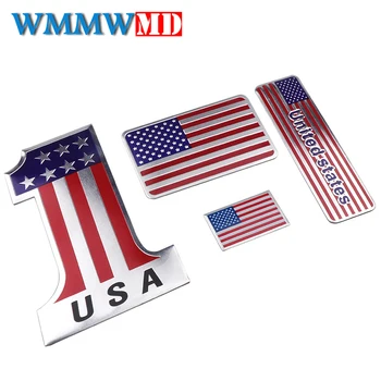 

Car Styling Auto USA Sticker 3D Metal For American Flag Logo Badge Emblem Decal Decoration For Ford Cadillac Chevrolet Dodge