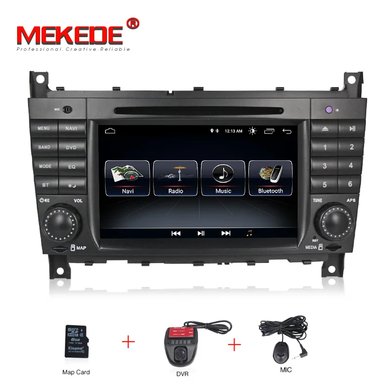 Mekede android8.1 Автомобильный мультимедийный gps dvd-плеер для Mercedes Benz Sprinter C Class W203 C200 Viano Vito CLK W209 - Цвет: add dvr