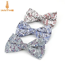 Бренд мужской модный галстук-бабочка хлопок галстук-бабочка с принтом пейсли Свадебный галстук бабочки для смокинга мужские аксессуары Подарки