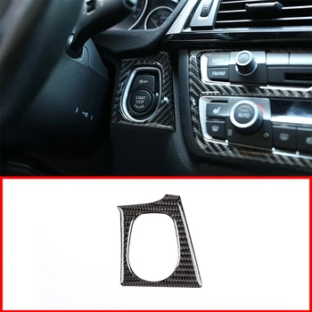 

Real Carbon Fiber Engine Button Decorative Frame Sticker For BMW F30 F35 3 4 Series GT 2013-2018 Car Accessories