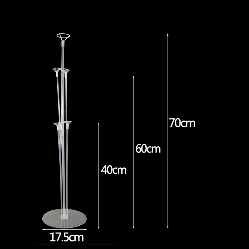 Воздушная колонна-подставка прозрачная пластиковая подставка под основа воздушного шара подставка настольная палочка держатель день рождения шары из латекса Аксессуары декор - Цвет: A01-70CM stand
