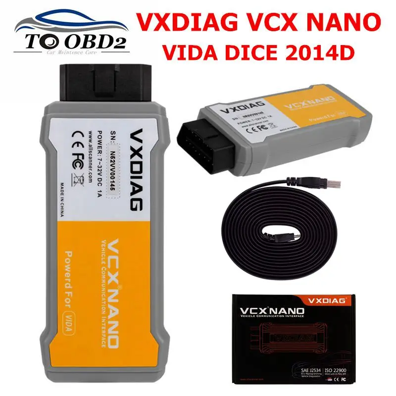 OBD2 Диагностический VXDIAG для volvo vida dice 2014D Мультиязычный профессиональный автомобильный диагностический инструмент для volvo USB версии D