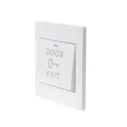 Белая пластиковая Дверь Выход Электронная Кнопка дверной замок датчик релиз кнопочный переключатель для безопасности Система контроля