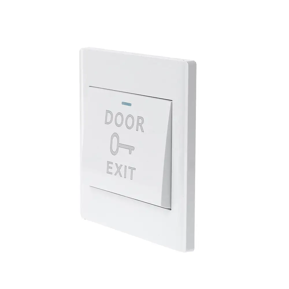 

White Plastic Door Exit Button Electronic Door Lock Sensor Release Push Switch for Security Access Control System Supplies