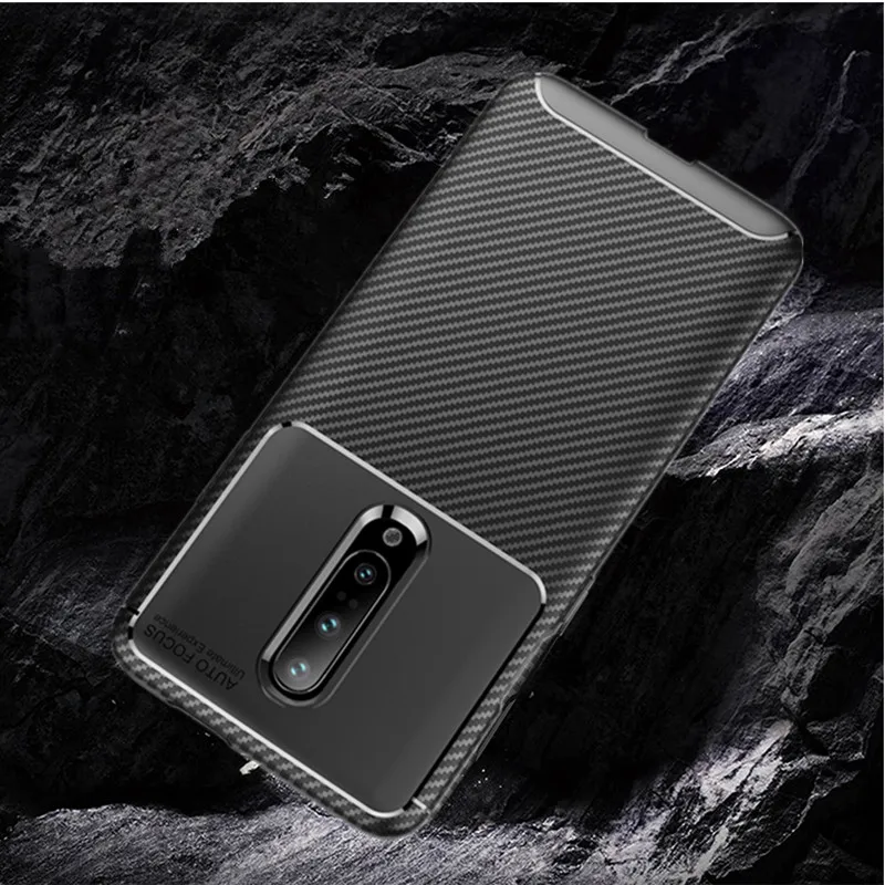 

for Case OnePlus 7 Pro Cover Carbon Fiber Texture Shockproof Soft TPU Silicon Back Cover Case for One Plus 7Pro Capa Accessorie