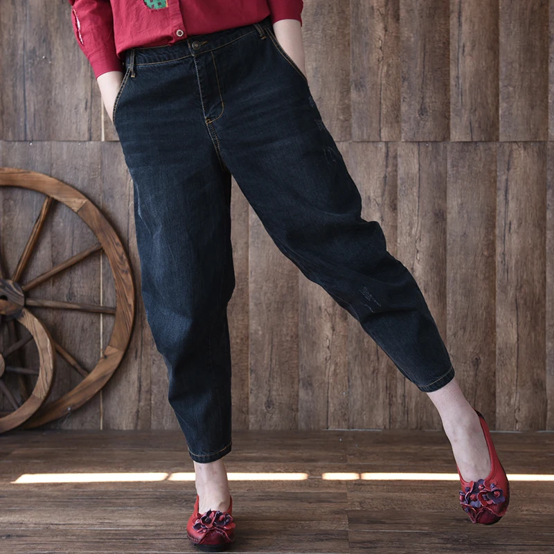 2018 Boyfriend Jeans Harem Pants Women Trousers Casual