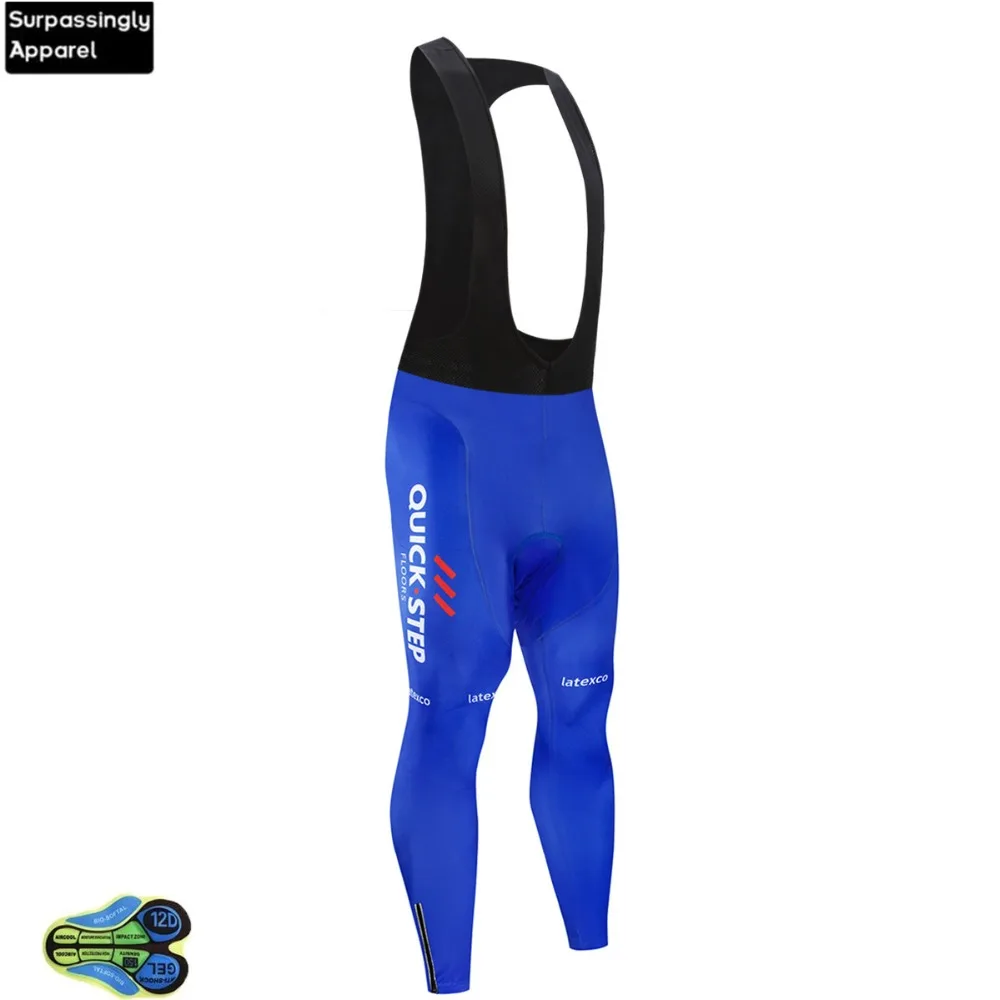 

2019 Spring Autumn Pro Team Blue QUICK STEP Cycling Pants 12D Gel Pad Tights MTB Bike Downhill Bicycle Pants Cycling Trousers