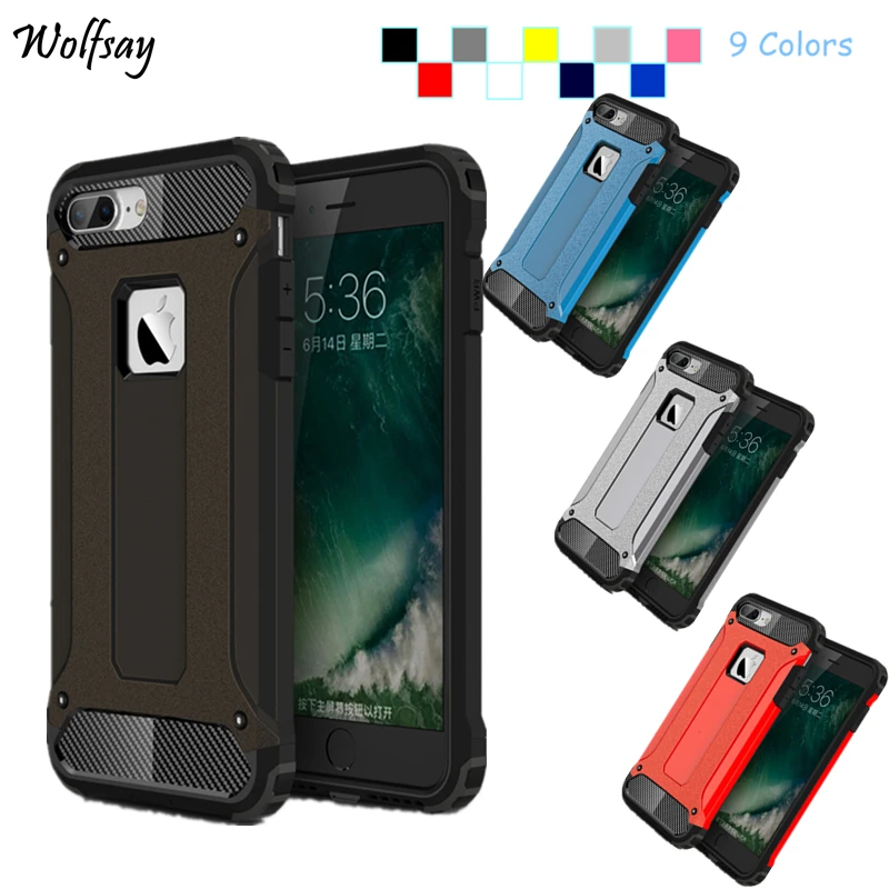 Wolfsay For Phone Cover iPhone 8 Plus Case Silicone Hard Armor Phone Case For Apple iPhone 8 Plus Case For iPhone 8 Plus Cover