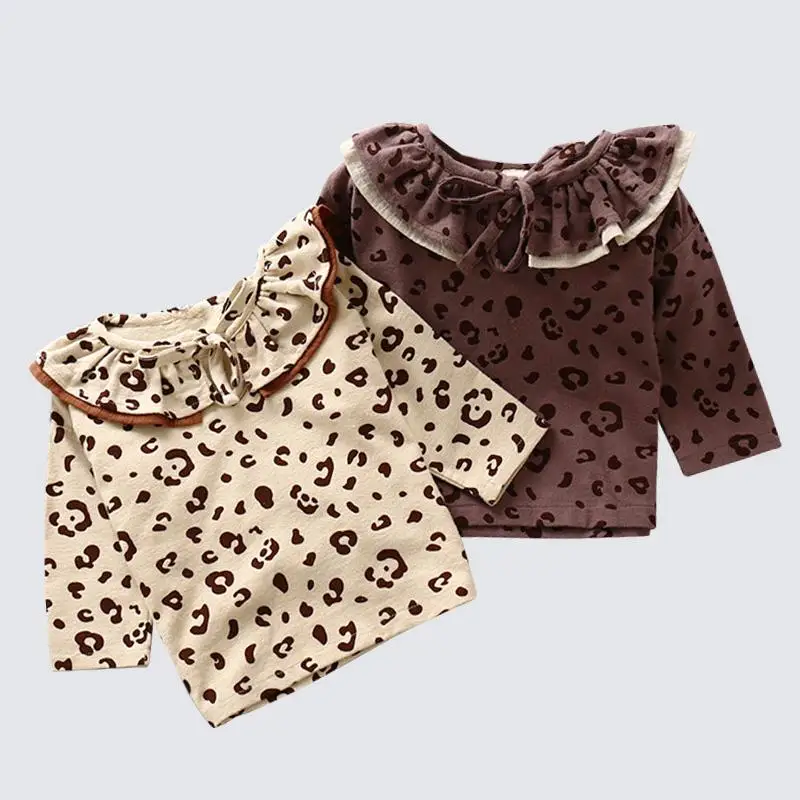 Babyinstar Kids Blouse Cheetah Print Girls Blouse Cotton Shirts For Teens Blouse Kids Clothing Long Shirt For Girls