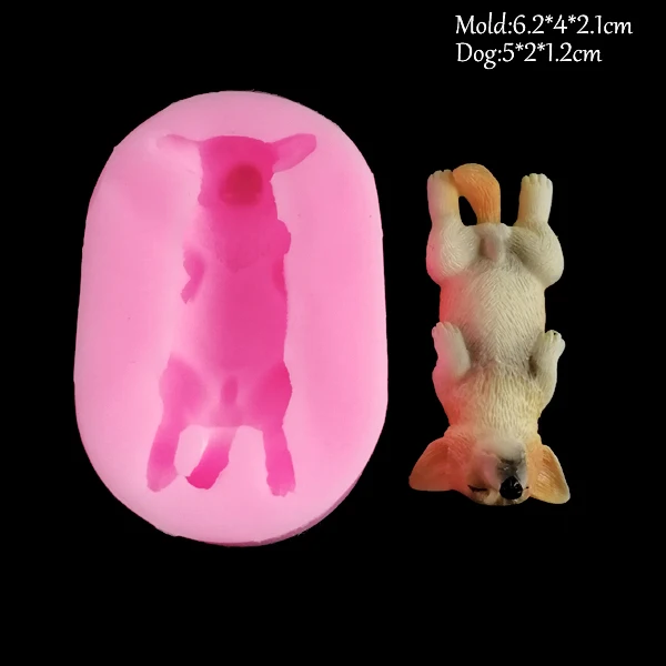 New 15 Styles Dogs Silicone Mould Bulldog Corgi Cake Decorating Tools Sugarcraft Gumpaste Chocolate Fondant Mold C339