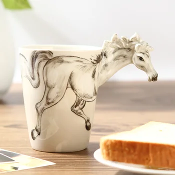 

Creative Cute 3D Animals Drinkware Mug Ceramic Porcelain Hand-painted Coffee Tea Milk Water Drinking Cup 370ml Lover's Gift Cup