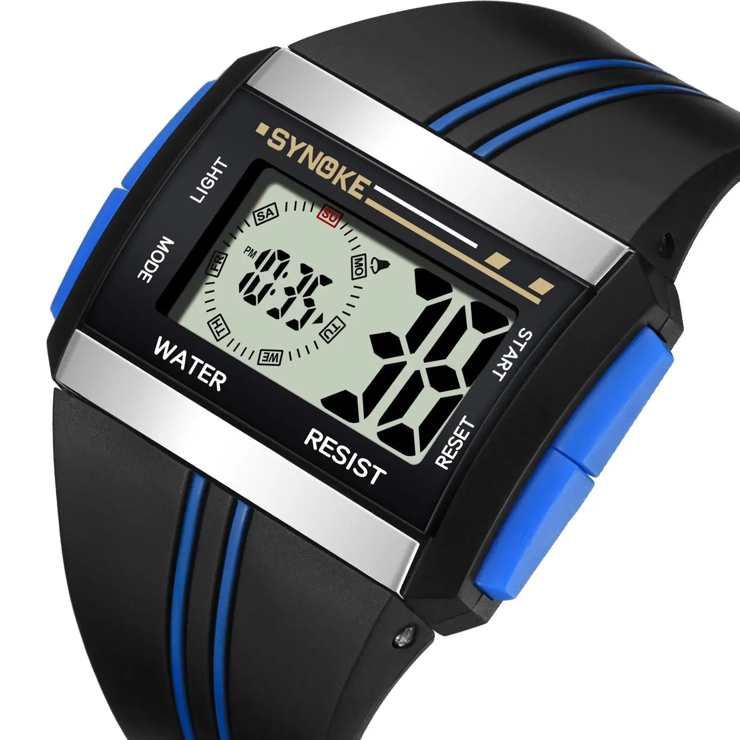 SYNOKE цифровые часы для мужчин светодиодный электронные спортивные часы водонепроницаемые мужские наручные часы Relogio Masculino Erkek Kol Saati