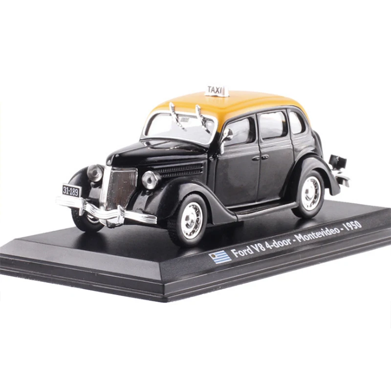 1:43 Масштаб Ford V8 4 дверная монтесвидео 1950 такси кабина литая металлическая модель