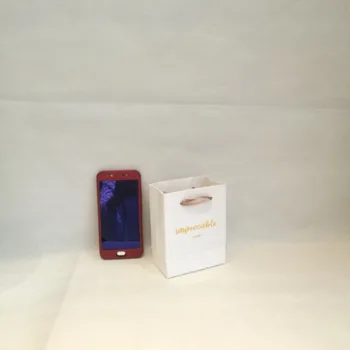 

Custom Men Women Gift Luxury White Glossy Lamination Tote Shopping Paper Bags Clothes/Jewellery Bags with Ribbon Handles for Ads