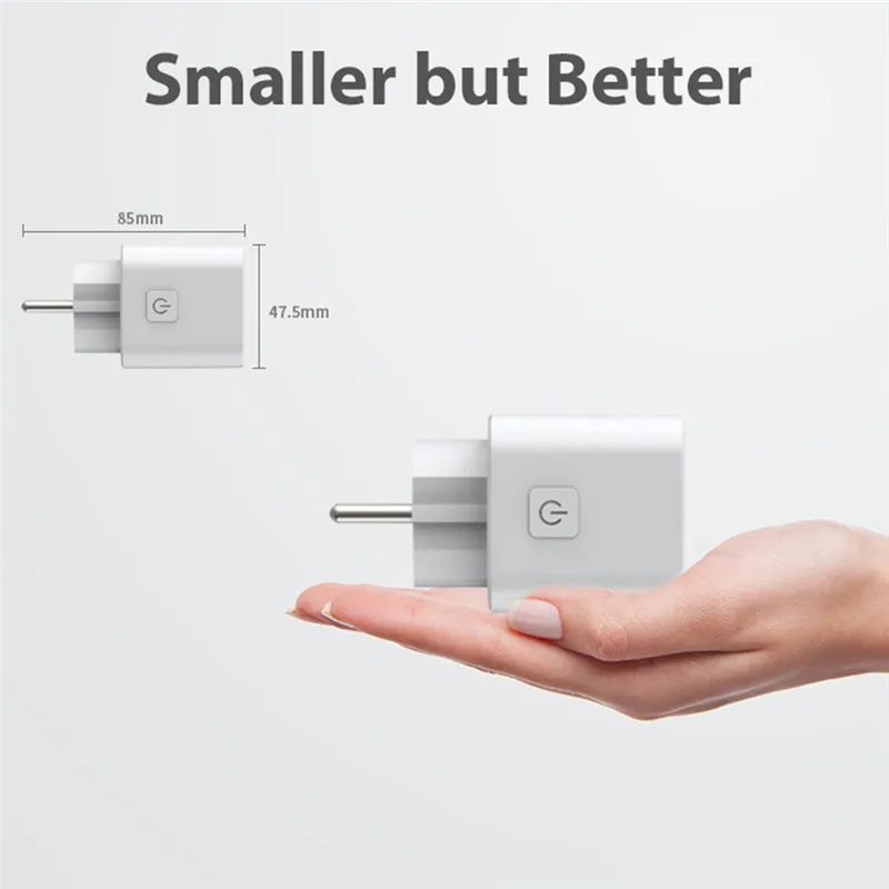 Smart Home Wifi Plug Mini Smart Plug Wifi Smart Socket EU Plug EWeLink Compatible With Alexa / Google Home Mini / IFTTT