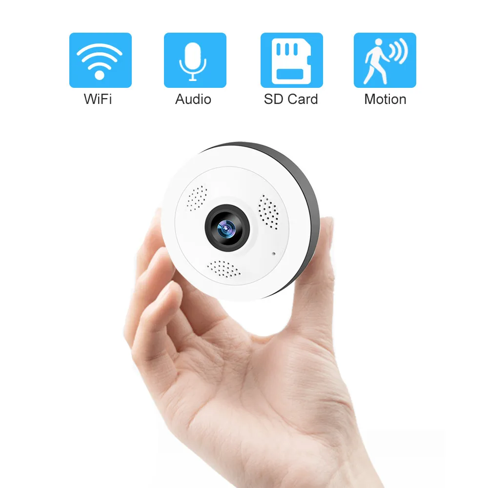 

IP Camera WIFI 1080P Panoramic Camera 360 Degree FishEye IPC P2P Two Way Audio Night Vision Surveillance Home Security Wireless