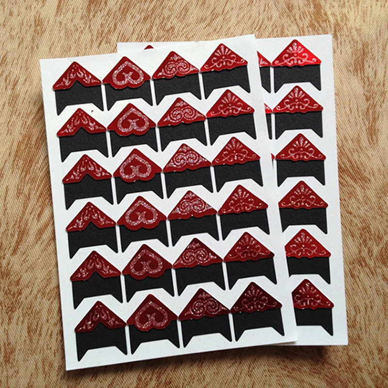 96 pcs/lot (4 sheets) DIY Gold dust Corner Paper Stickers for Photo Albums Frame Decoration Paste Album Scrapbooking - Image 5