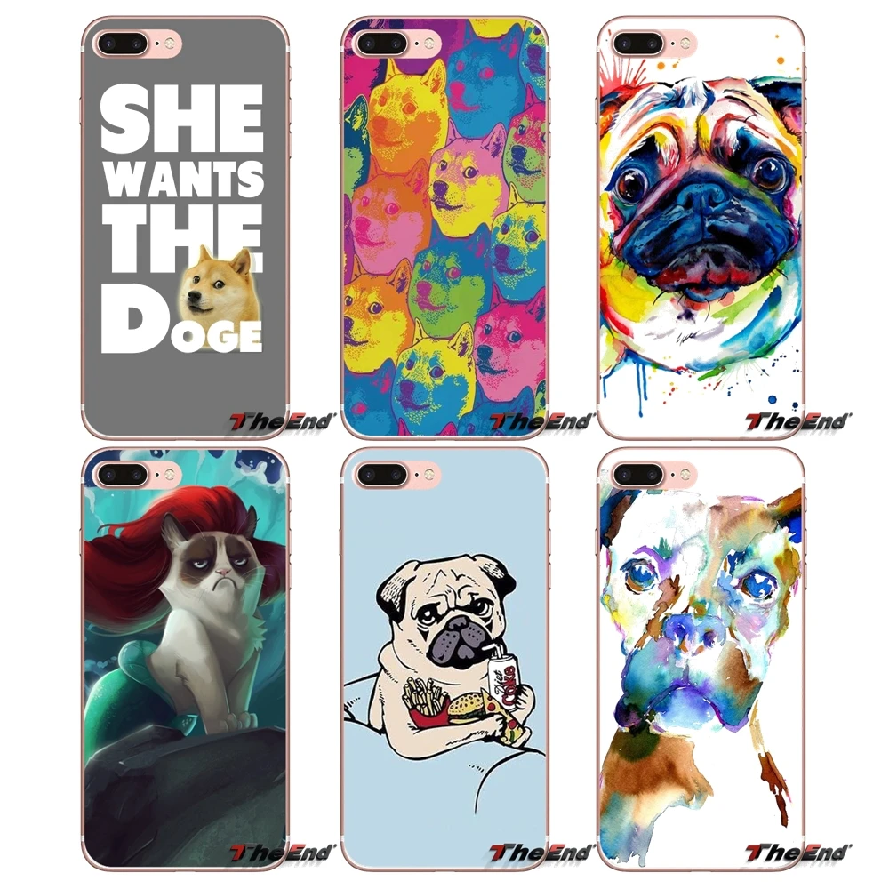 For Huawei P Smart Y6 Pro P8 P9 P10 Nova P20 Lite Pro Mini 2017 SLA-L02 SLA-L22 2i Pug Memes She Wants The Doge Soft Phone Case