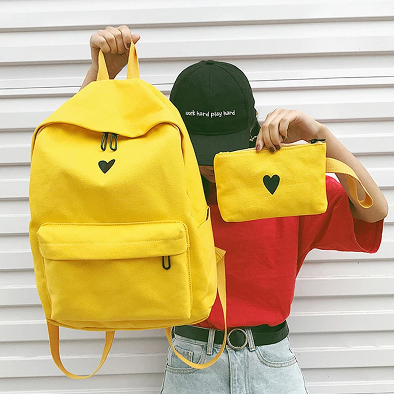 

Large Capacity Backpack Women Travel Bag Girls School Bag Laptop Backpacks Female Canvas Shoulder Bags Purse WBS634
