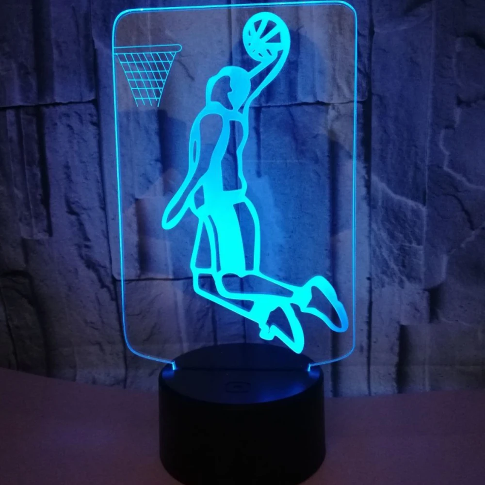 

Shooting Game 3D 7 Color Lamp Visual Led Night Lights For Kids Touch Usb Table Lampara Lampe
