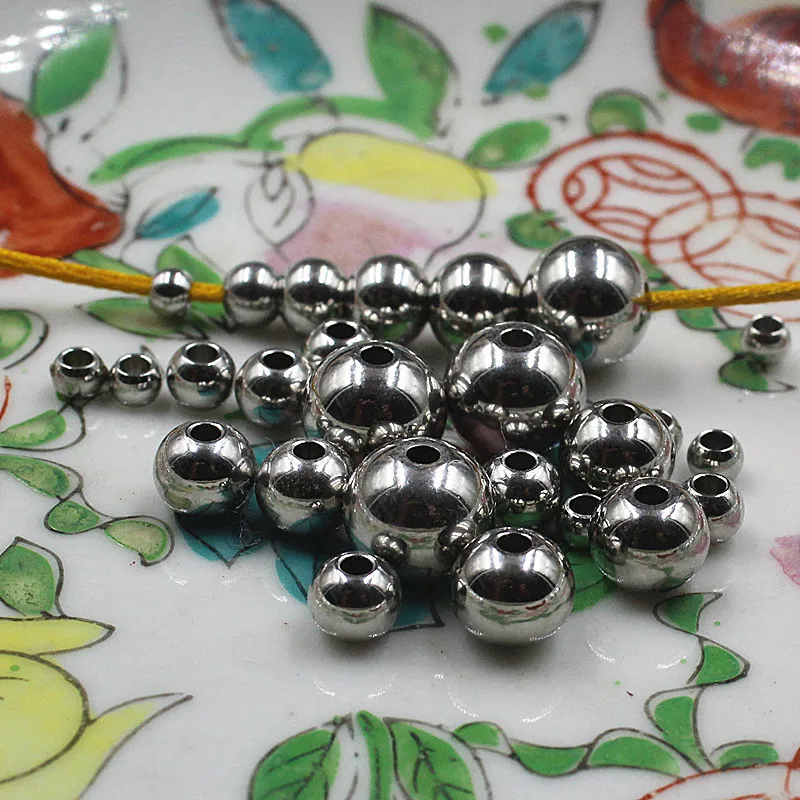 PH PandaHall 200pcs 6mm Stainless Steel Spacer Beads - 3.5mm Hole For Jewelry Making & Crafts - View #8