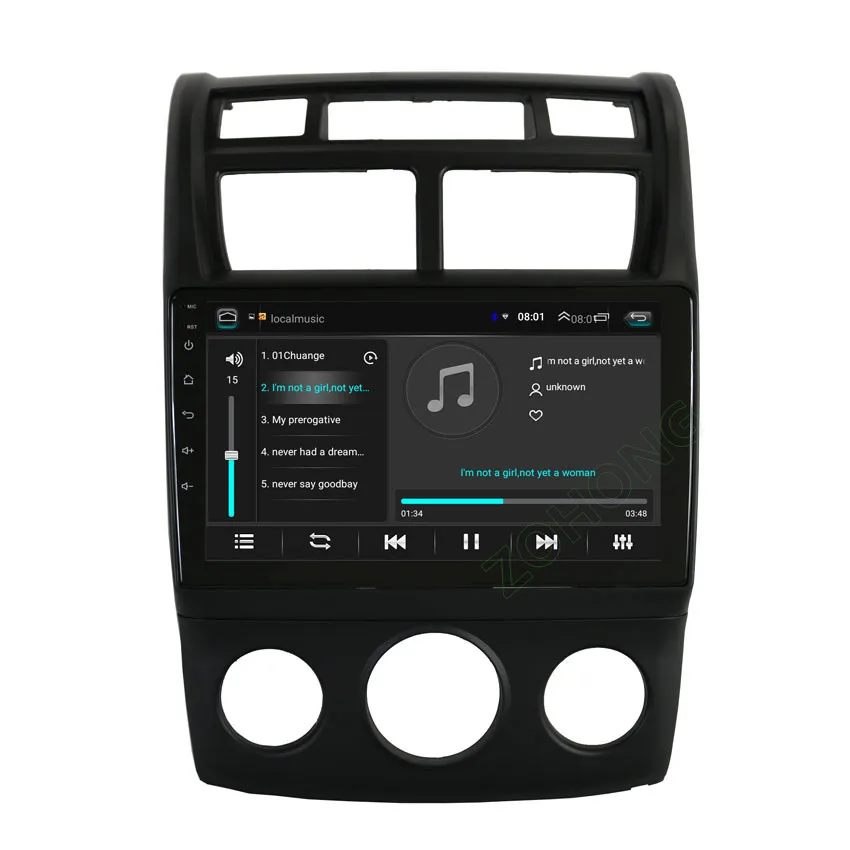 Sale 2.5D 9 inch Android 8.1 Car DVD Player for KIA Sportage 2006 2007 2008 2009 2010 2011 CAR GPS Radio Navigation BT WIFI Map 1