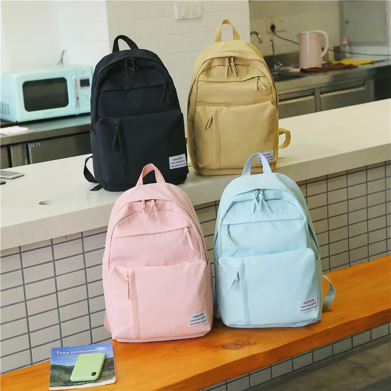  Fashion Nylon Women Backpack School Bags For Teenagers Girls preppy style student Backpack Female R - 32933526491