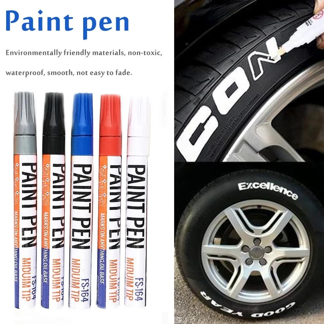Waterproof Car Paint Pen Care Car Wheel Tire Oily Mark Pen Auto Rubber Tyre  Tread Metal Permanent Paint Marker Paint Pen - Paint Care - AliExpress