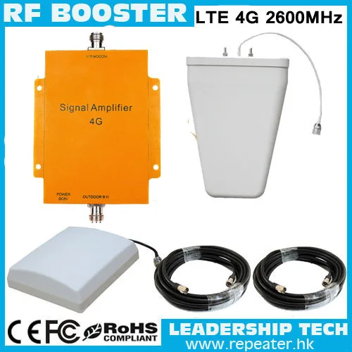 

RF 4G repeater 65dB Mobile Signal Booster Repeater 4G booster 4G amplifier 2600MHZ Cell Phone Amplifier LPDA panel Antenna