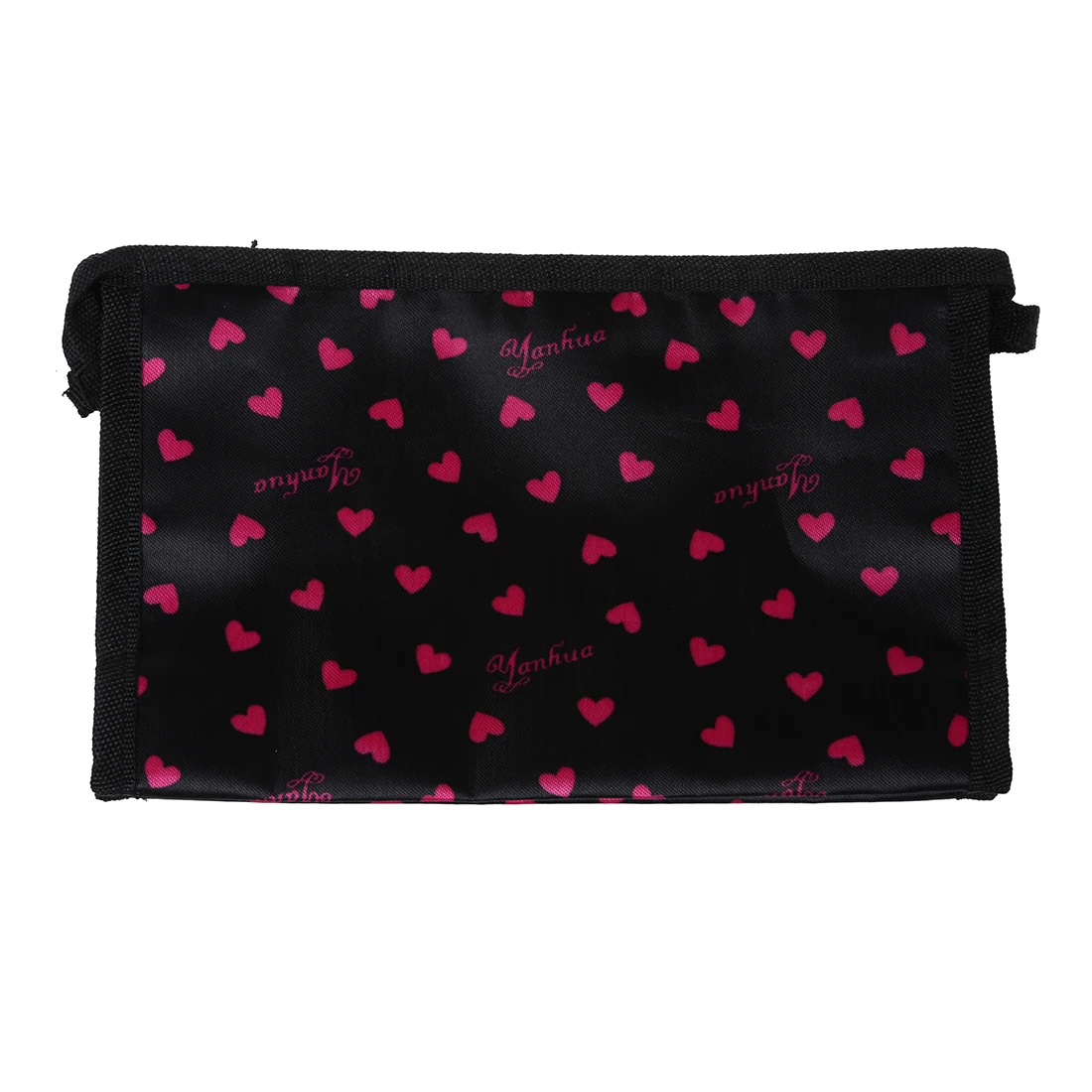Superior Quality Multi Heart Pattern Cute Cosmetic Bag Blackcosmetic