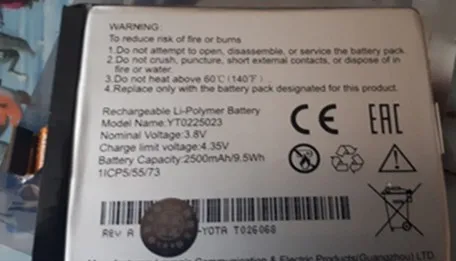 

2500mAh/9.5Wh 3.8V YT0225023 Replacement Battery For YotaPhone 2 YD201 YD206 Built-in Li-ion bateria Li-Polymer Batterie