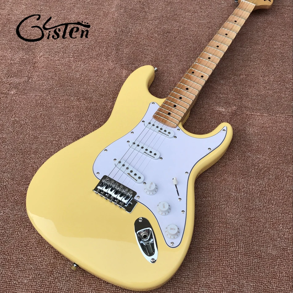 Electric guitar 2018 milk yellow guitar Clear color Electric guitar