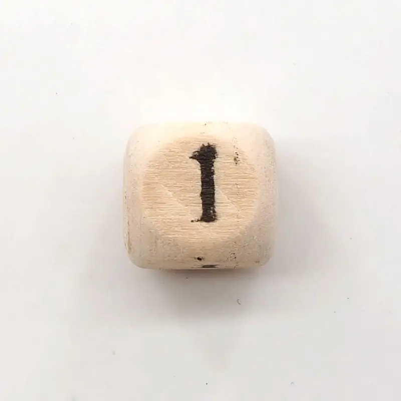 

Chenkai 10mm 500PCS Natural Color Wood Spacer wooden Cube Beads Wooden Letter I For Making DIY Baby Teether Accessories