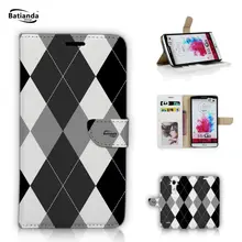 Tartan Check Pattern Case for LG G5 5 3 Phone Case Flip Wallet Cover Case for