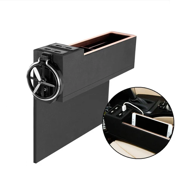 Bag Chair Car Pocket Organizer with Cup Holder 4 USB Charger Caddy ... Bag Chair Car Pocket Organizer with Cup Holder 4 USB Charger Caddy ...