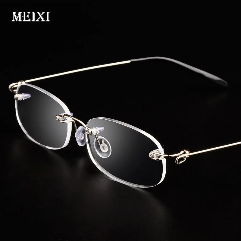 

Rimless Eyeglasses Memory Alloy Frame Resin Ultralight Boxed Reading Glasses Women Men Eyewear Unisex +1.0 1.5 2 2.5 3 3.5 4