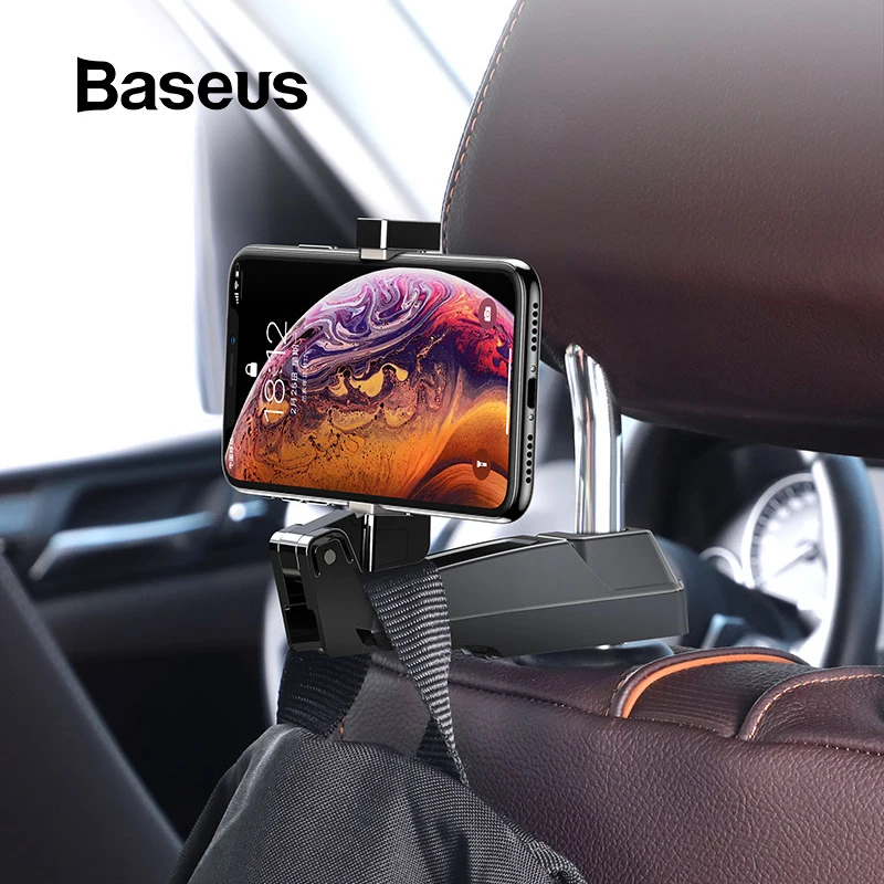 Baseus Car Backseat Phone Holder Hook Auto Fastener Clip Cellphone Holder Seat Back Bag Hanger Clip In Car For iPhone XR Xiaomi Baseus Car Backseat Phone Holder Hook Auto Fastener Clip Cellphone Holder Seat Back Bag Hanger Clip In Car For iPhone XR Xiaomi