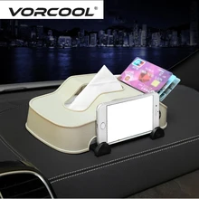 VORCOOL автомобильный тканевый ящик многофункциональный держатель для телефона карта контейнер для салфеток Orgainzer кронштейн держатель авто аксессуары для приборной панели