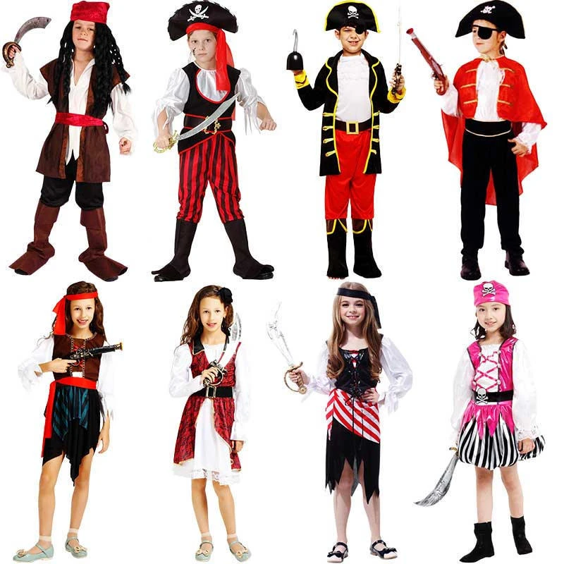 子供海賊服女の子カリビアンキャプテンジャックスパロウで少年少女コスプレ海賊ハロウィン衣装のための Pirate Clothing Girl Cosplaypirate Girl Aliexpress