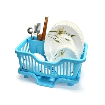 

Simple fashion plastic drain dish rack kitchen storage supplies a variety of colors water tray design tableware storage products