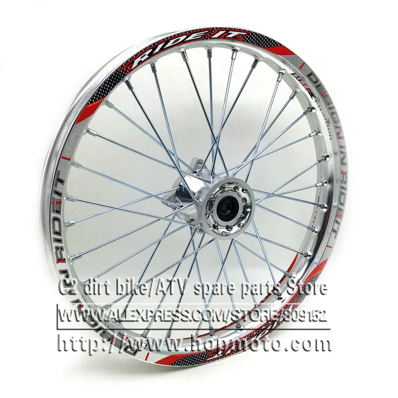1,60x17 дюймов передние диски с ЧПУ ступица колеса из алюминиевого сплава 1,60x17 дюймов для KLX CRF KTM Kayo Apollo BSE Pit Dit велосипедные шины - Цвет: Silver