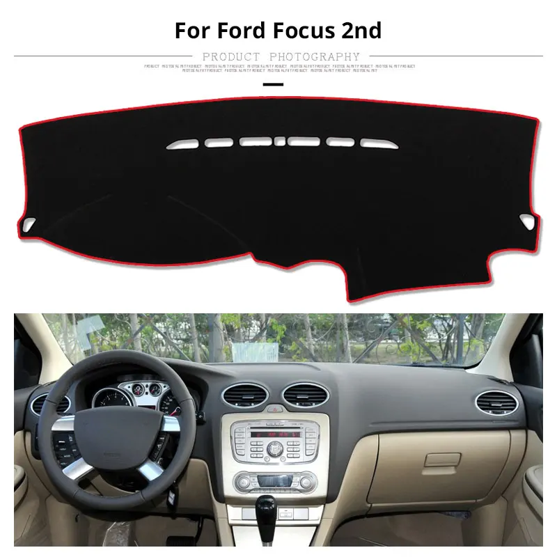 Коврик для приборной панели автомобиля LHD Ford Focus 2 3 2017 2016 2015 2014 2013 2012 2011 2010 2009